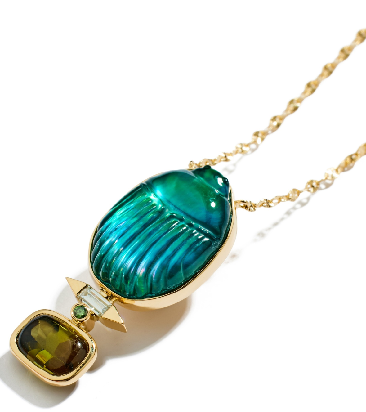 Lito Big Gola Tourmaline Pendant Necklace
